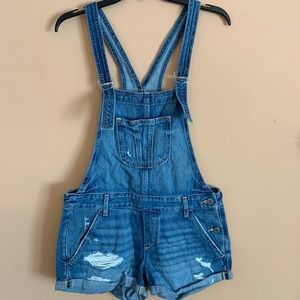 Hollister Denim Overall Shorts